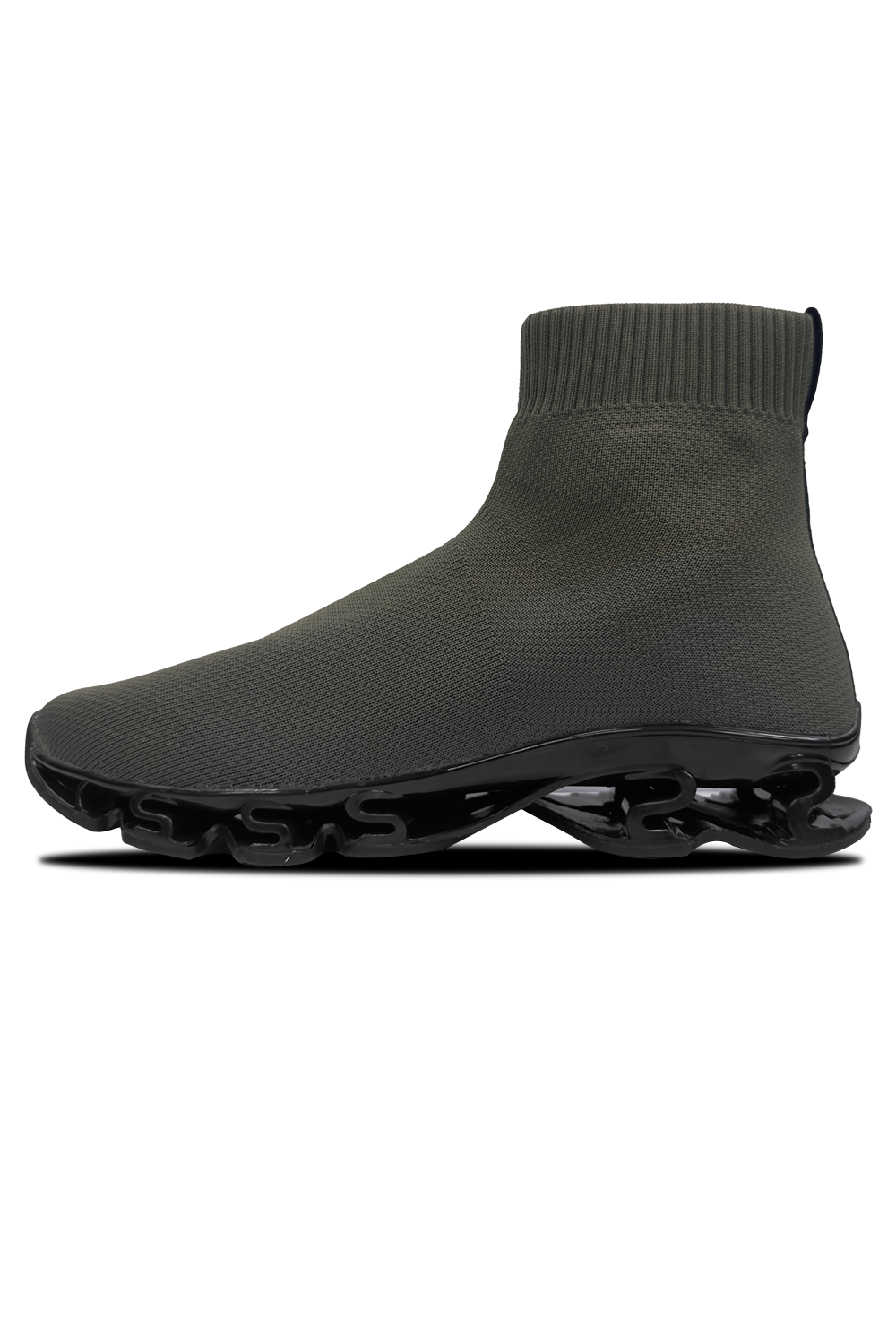 Vialli Cassimotto Mid Boot: Stylish Olive Slip-On with Bounce Sole Comfort