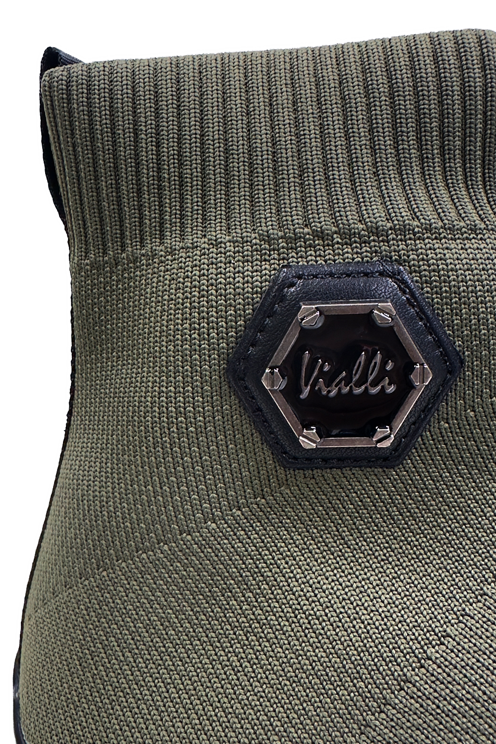 Vialli Cassimotto Mid Boot: Stylish Olive Slip-On with Bounce Sole Comfort