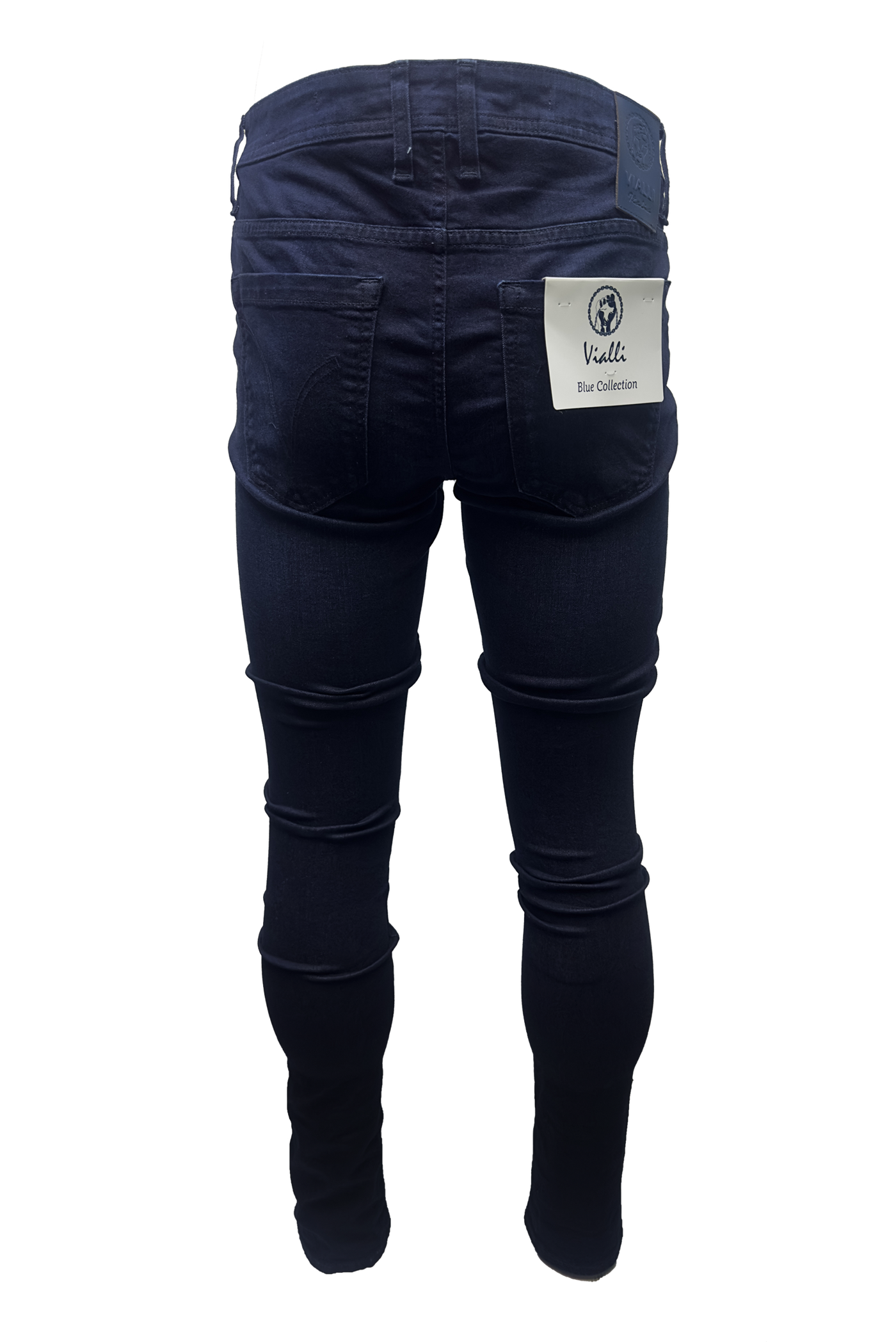 Vialli Idrizzo Blue Stretch Skinny Jeans for Men Slim Fit