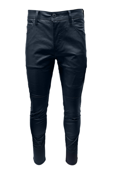 Vialli Luca Wax Ultra-Fit Jeans: Premium Blue Denim, Slim Tapered Leg