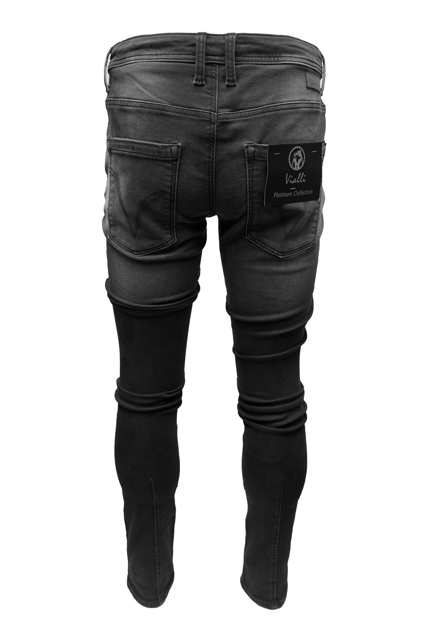 Vialli Black Strato-Fit Jeans: Premium Cotton Blend, Stylish Comfort for Men