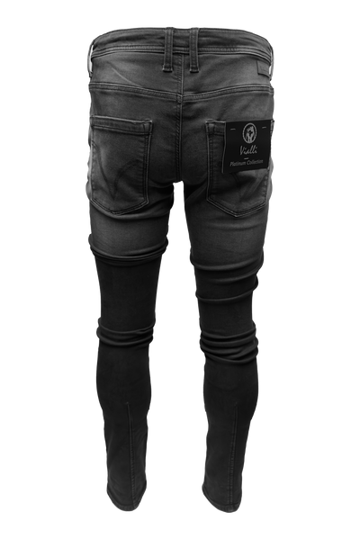Vialli Black Strato-Fit Jeans: Premium Cotton Blend, Stylish Comfort for Men
