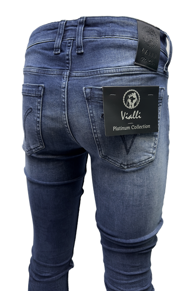 Vialli Jocalate Skinny Fit Blue Jeans for Men