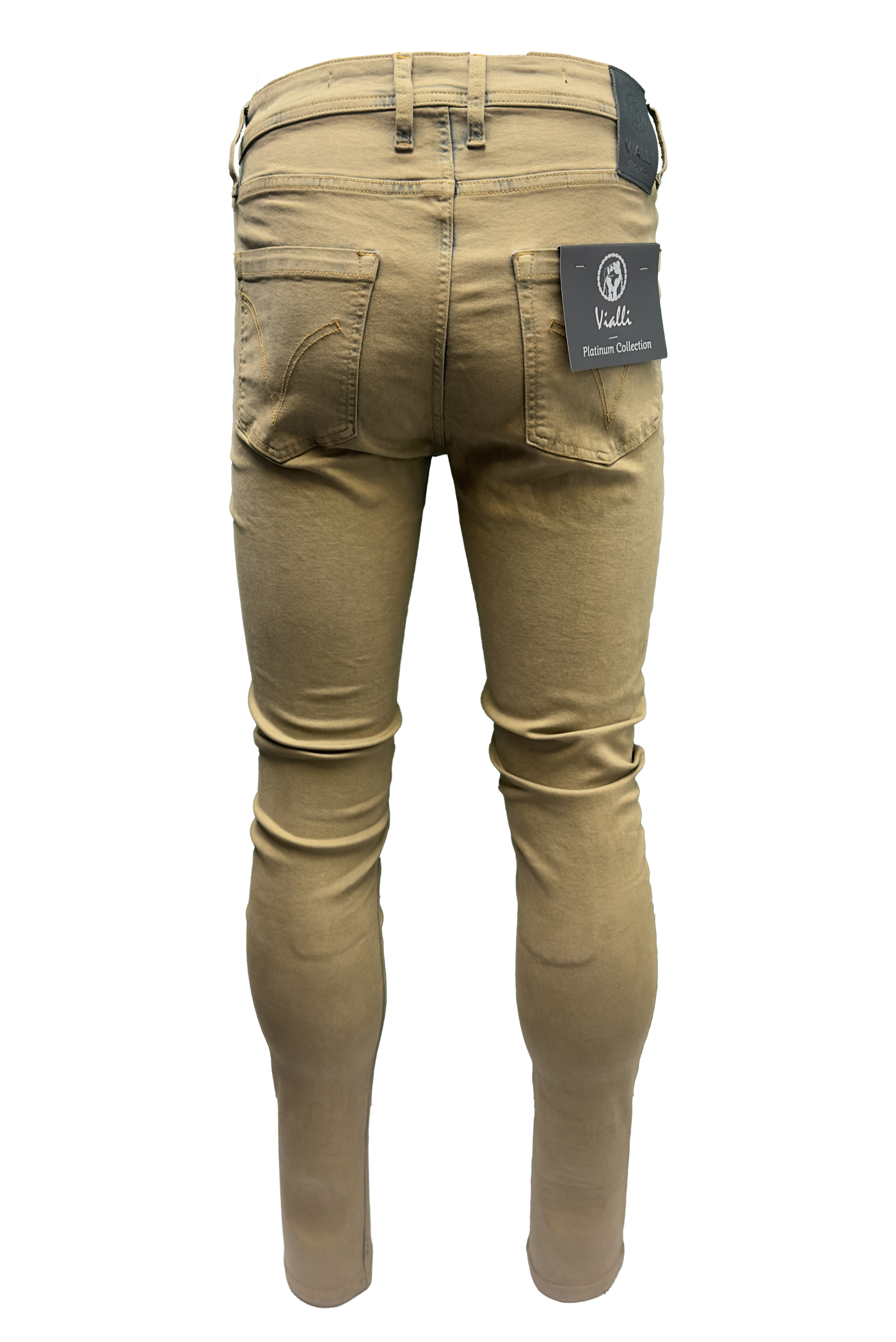 Vialli Ilongoji Ultra-Fit Brown Jeans: Premium Stretch Denim for Men