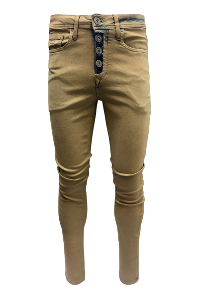 Vialli Ilongoji Ultra-Fit Brown Jeans: Premium Stretch Denim for Men