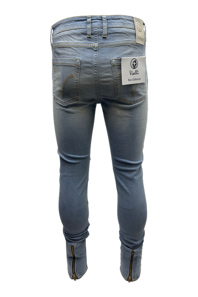 Vialli Itessarok Ultra-Fit Blue Jeans with Rips and Tears