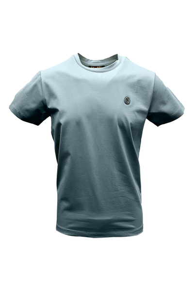 Vialli Men's Identif Blue Round Neck Stretch Cotton T-Shirt