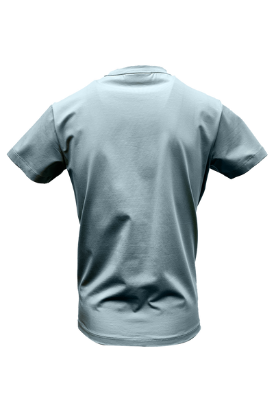 Vialli Men's Identif Blue Round Neck Stretch Cotton T-Shirt