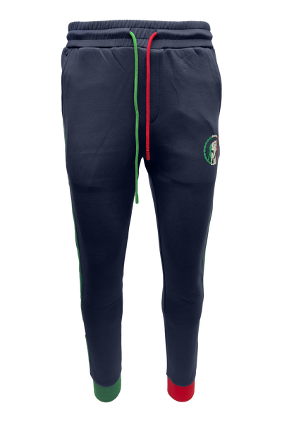 Vialli Icape Track Pants: Stylish, Comfortable, Zipper Pockets, Navy Blue Design