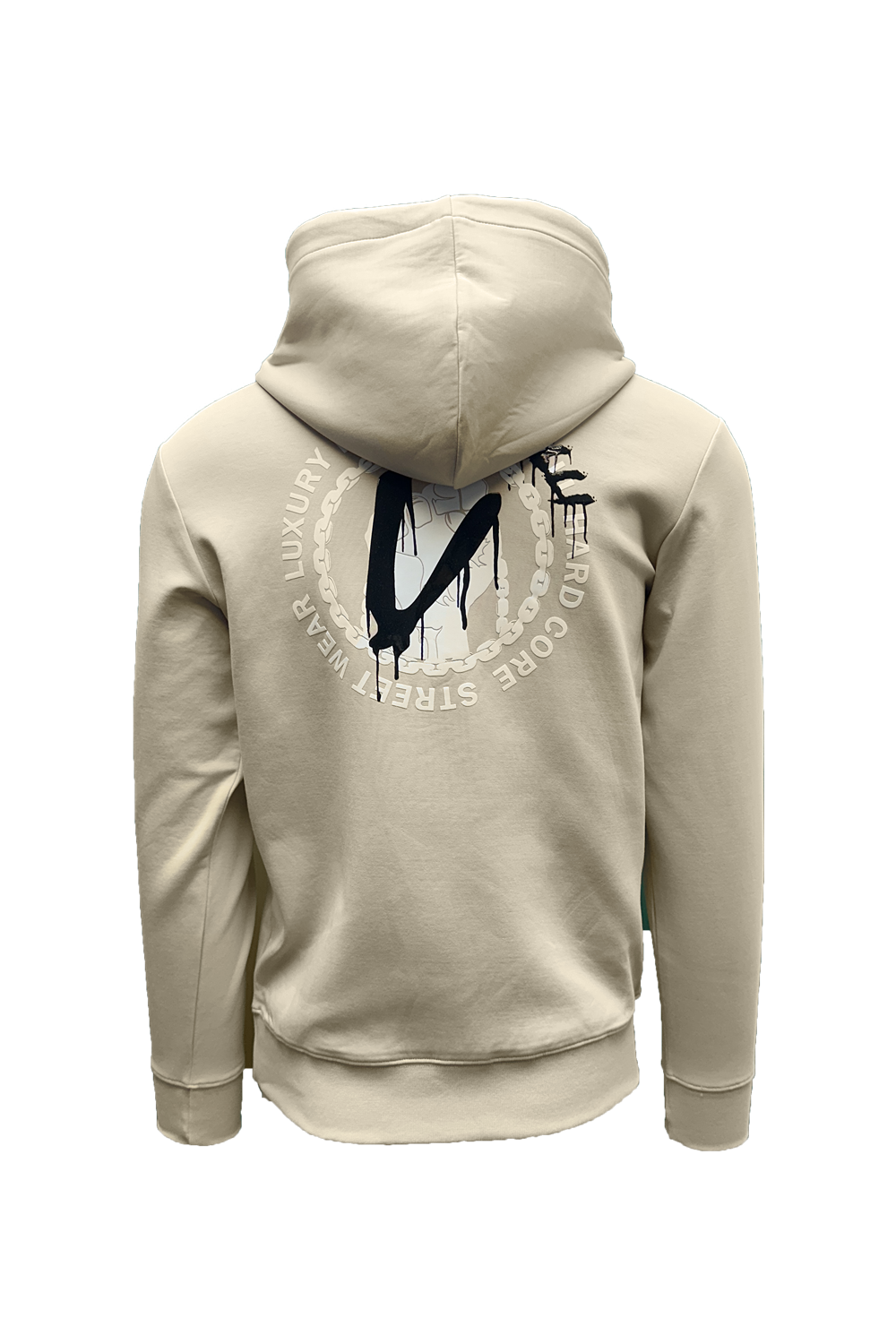 Vialli Grammer Hoodie: Premium Beige Cotton Blend for Ultimate Comfort & Style