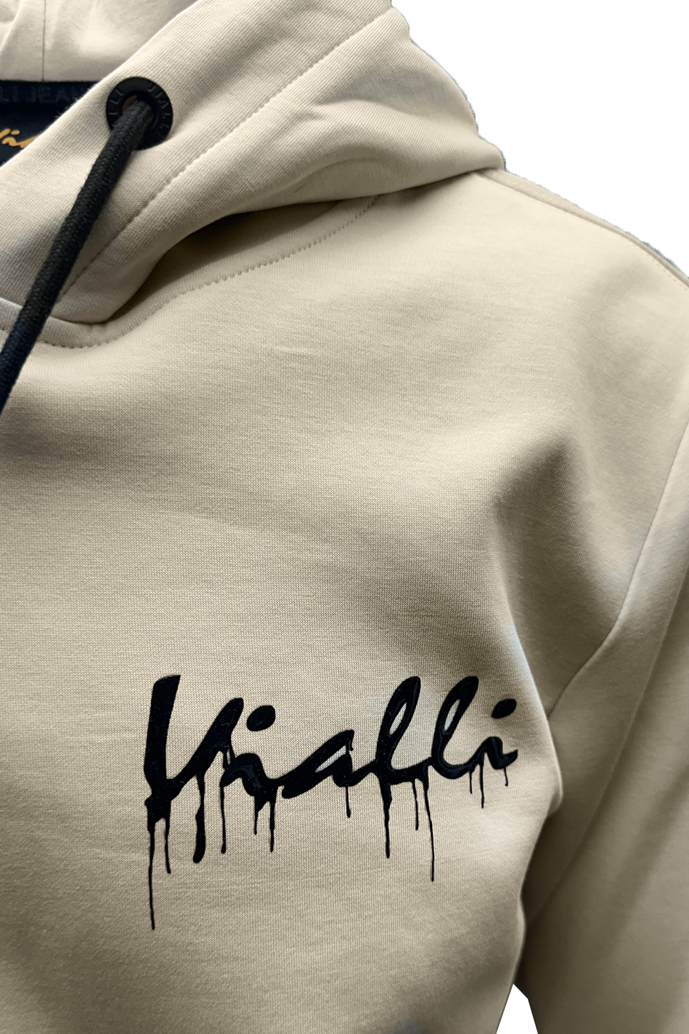 Vialli Grammer Hoodie: Premium Beige Cotton Blend for Ultimate Comfort & Style