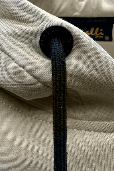 Vialli Grammer Hoodie: Premium Beige Cotton Blend for Ultimate Comfort & Style