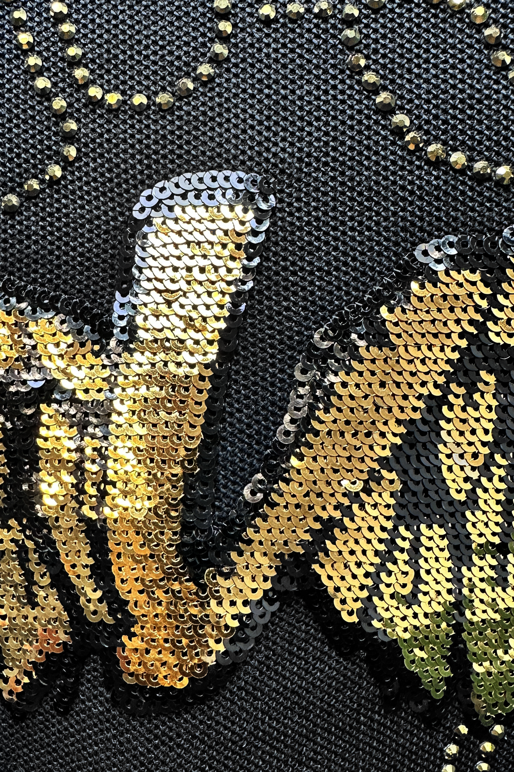Vialli Kabza Black Golfer: Premium Cotton, Sequined Branding, Studded Details