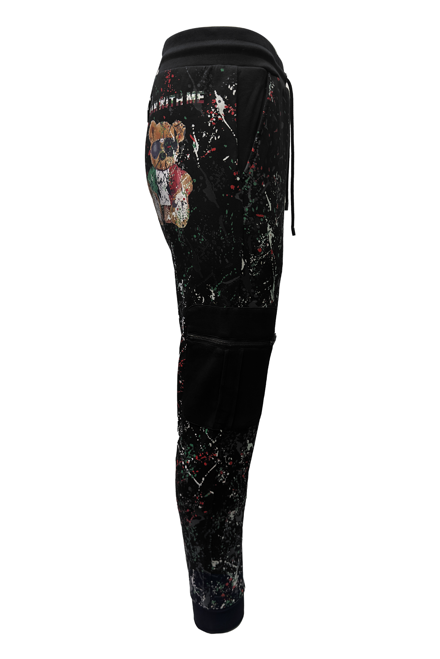Vialli Crazyb Splatter Effect Track Pants for Men - Ultimate Comfort
