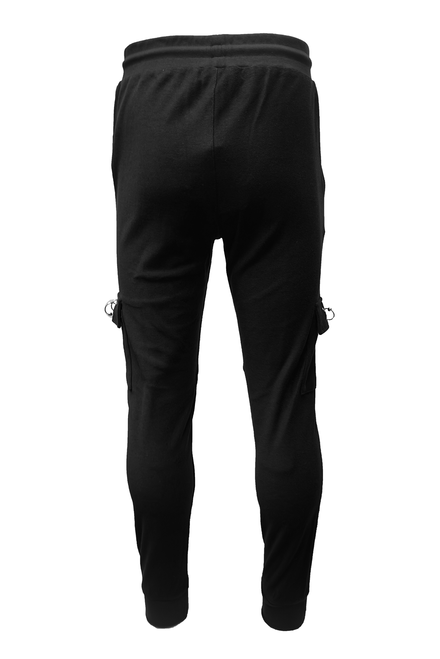 Vialli Klinab Men's Black Track Pants with Drawstring and Zip Pockets