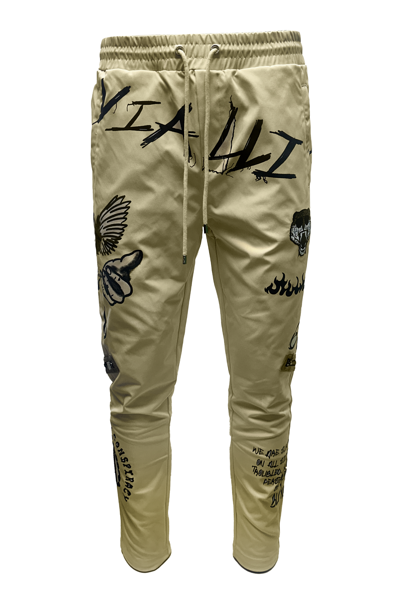 Vialli Cream Kindob Pants: Comfortable, Stylish Men's Joggers for Everyday Wear