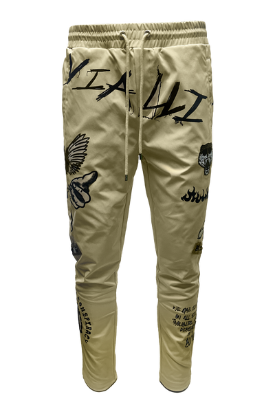 Vialli Cream Kindob Pants: Comfortable, Stylish Men's Joggers for Everyday Wear