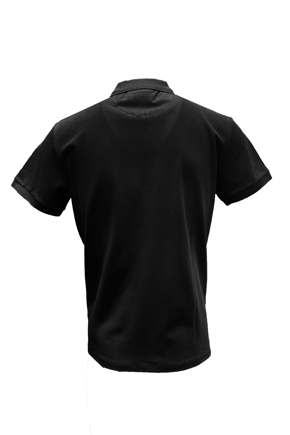 Vialli Kresta Premium Black Cotton Collared Button-Down Golfer with Teddy Emblem