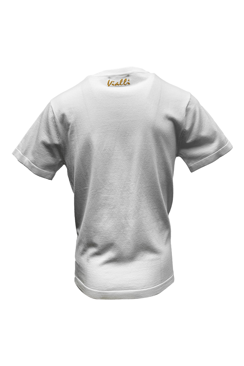 Vialli Krunch Men's White Crew Neck Short Sleeve Cotton T-Shirt