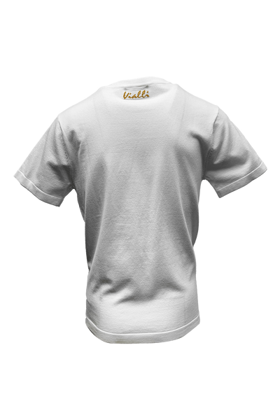 Vialli Krunch Men's White Crew Neck Short Sleeve Cotton T-Shirt