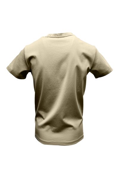 Vialli Men's Kargo Beige T-Shirt: Premium Cotton, Comfortable Fit, VJ25WT68 Style