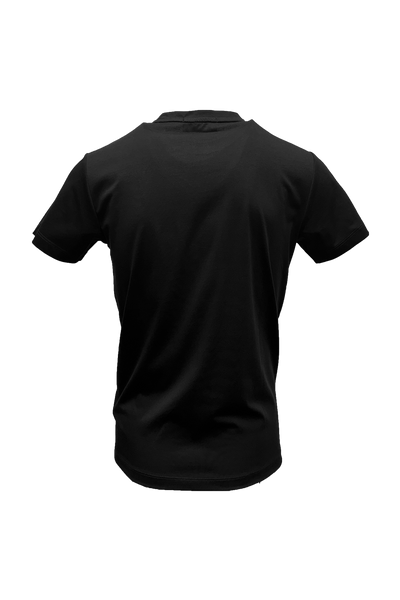 Vialli Men's Kstar Black Crew Neck T-Shirt with Bold Star Design