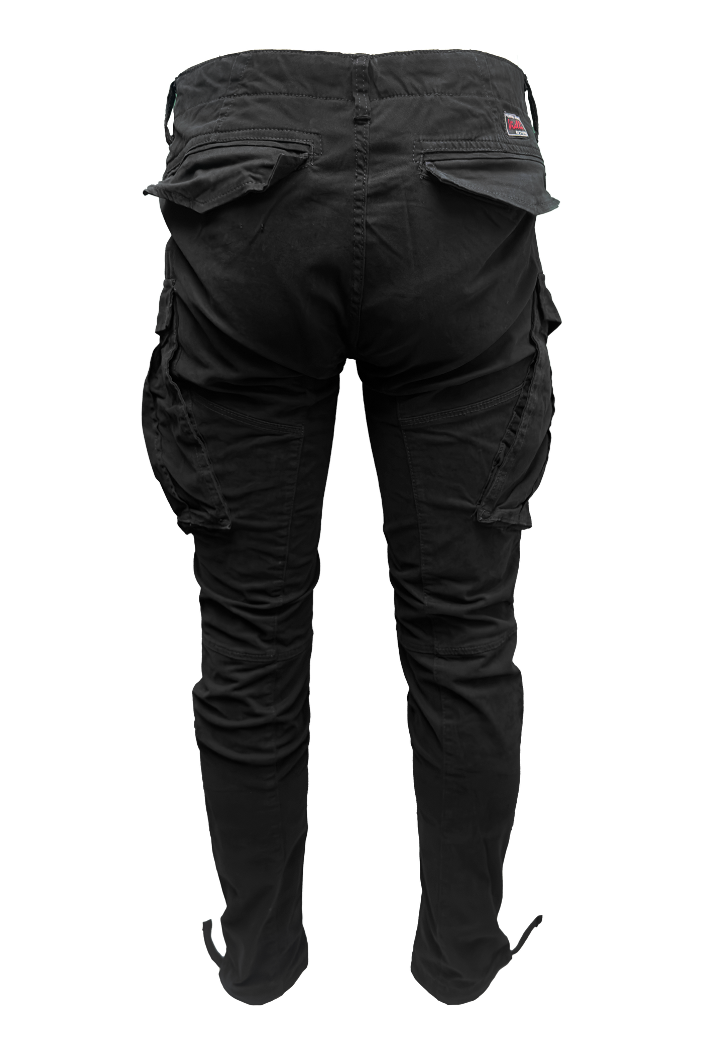 Vialli Men's Brad Cargo Pants: Stylish Black Comfort with Ample Pockets