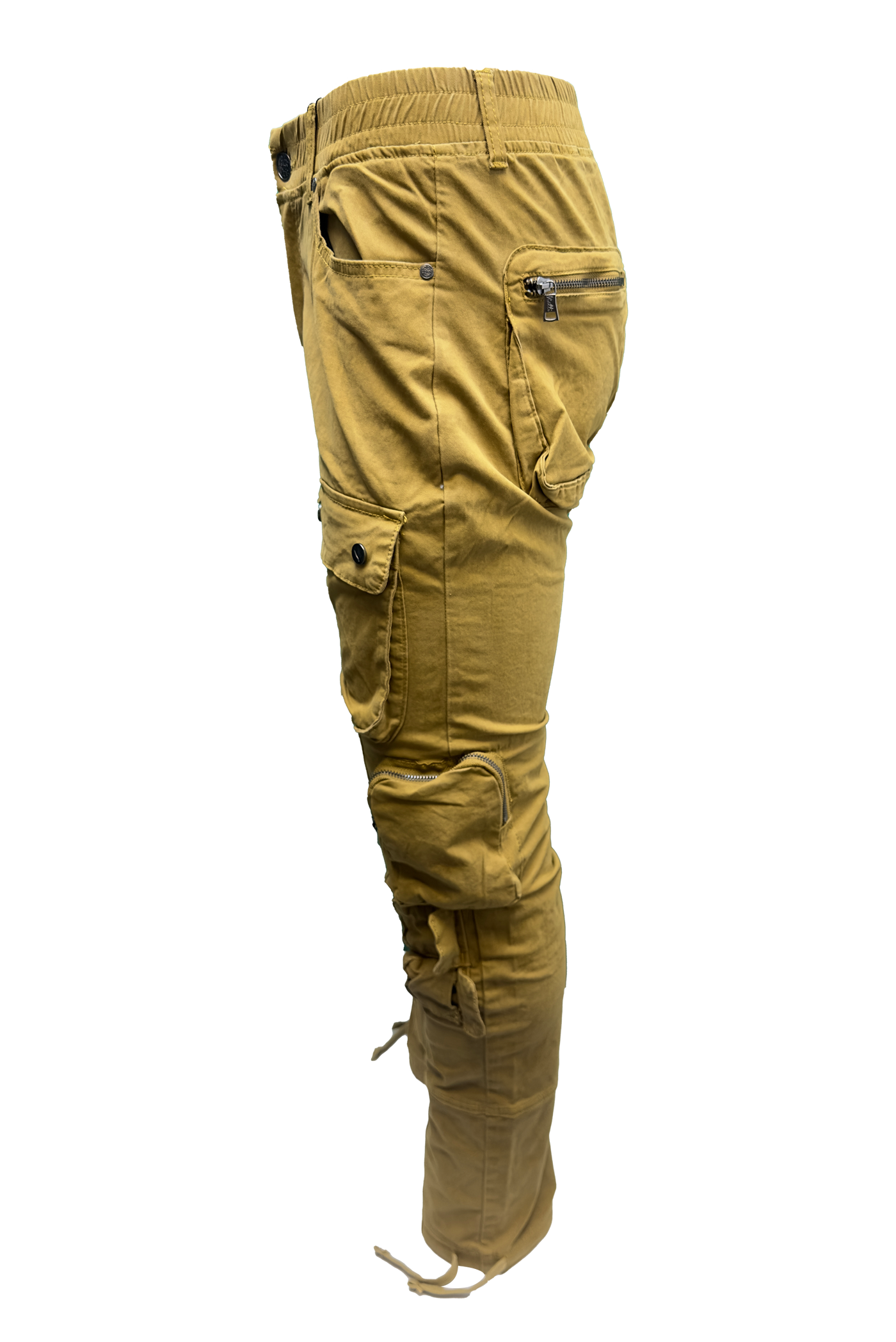 Vialli Captain Khaki Cargo Pants: Durable Cotton-Spandex Blend with Multiple Pockets