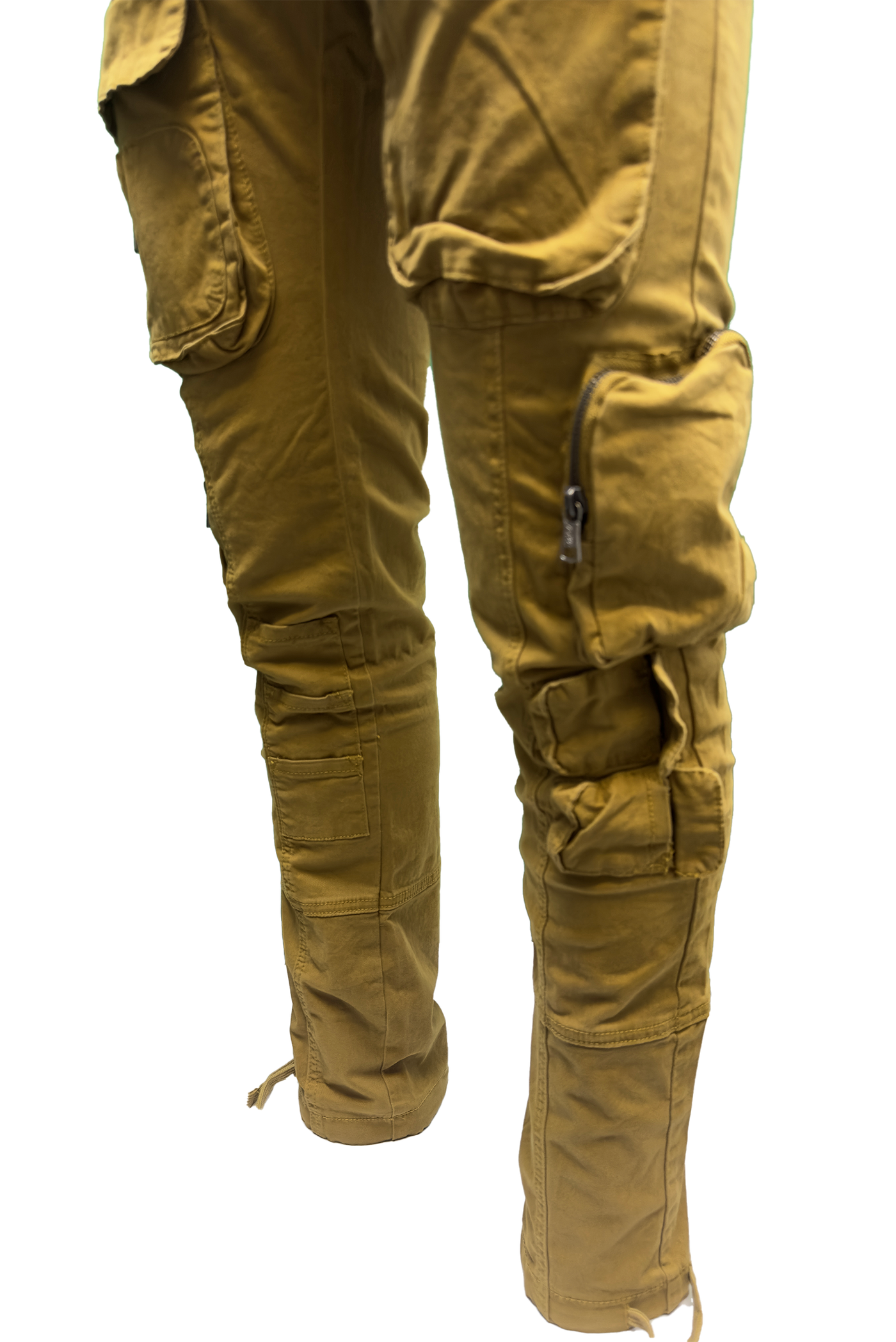 Vialli Captain Khaki Cargo Pants: Durable Cotton-Spandex Blend with Multiple Pockets