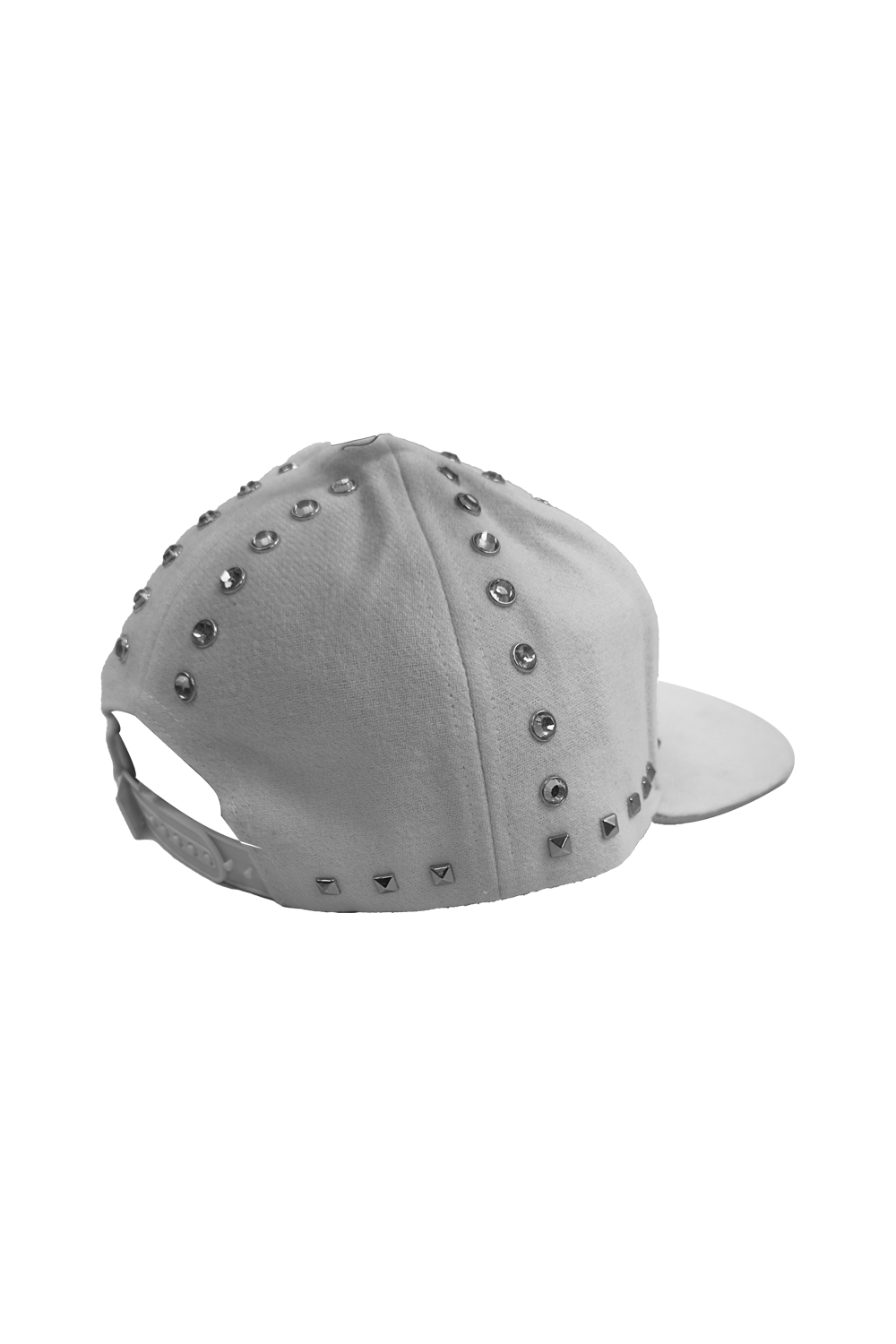 Vialli Frazerro Dazzling White Cap with Sparkling Diamonds and Studs