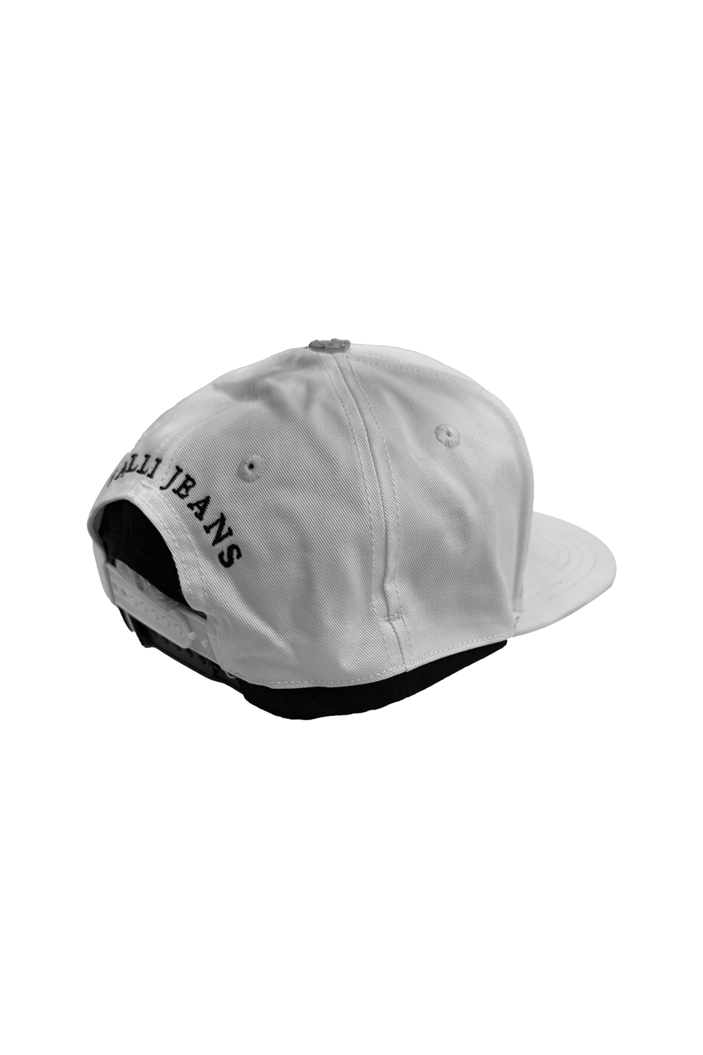 Vialli Fubitooty White Cotton Snap-Back Cap with Rubberized Logo