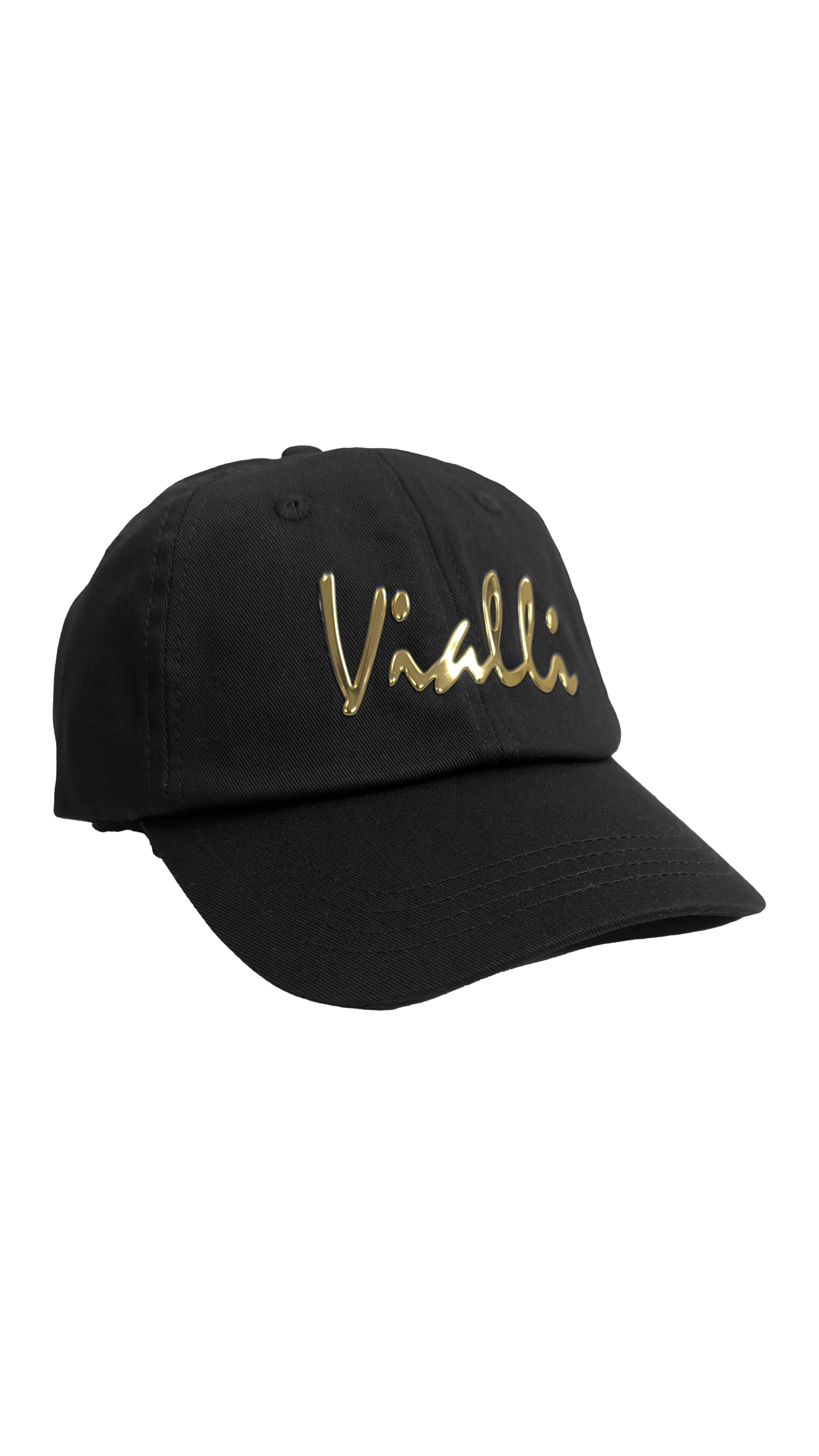 Vialli Greuth Cap: Premium 100% Cotton Black with Gold Logo