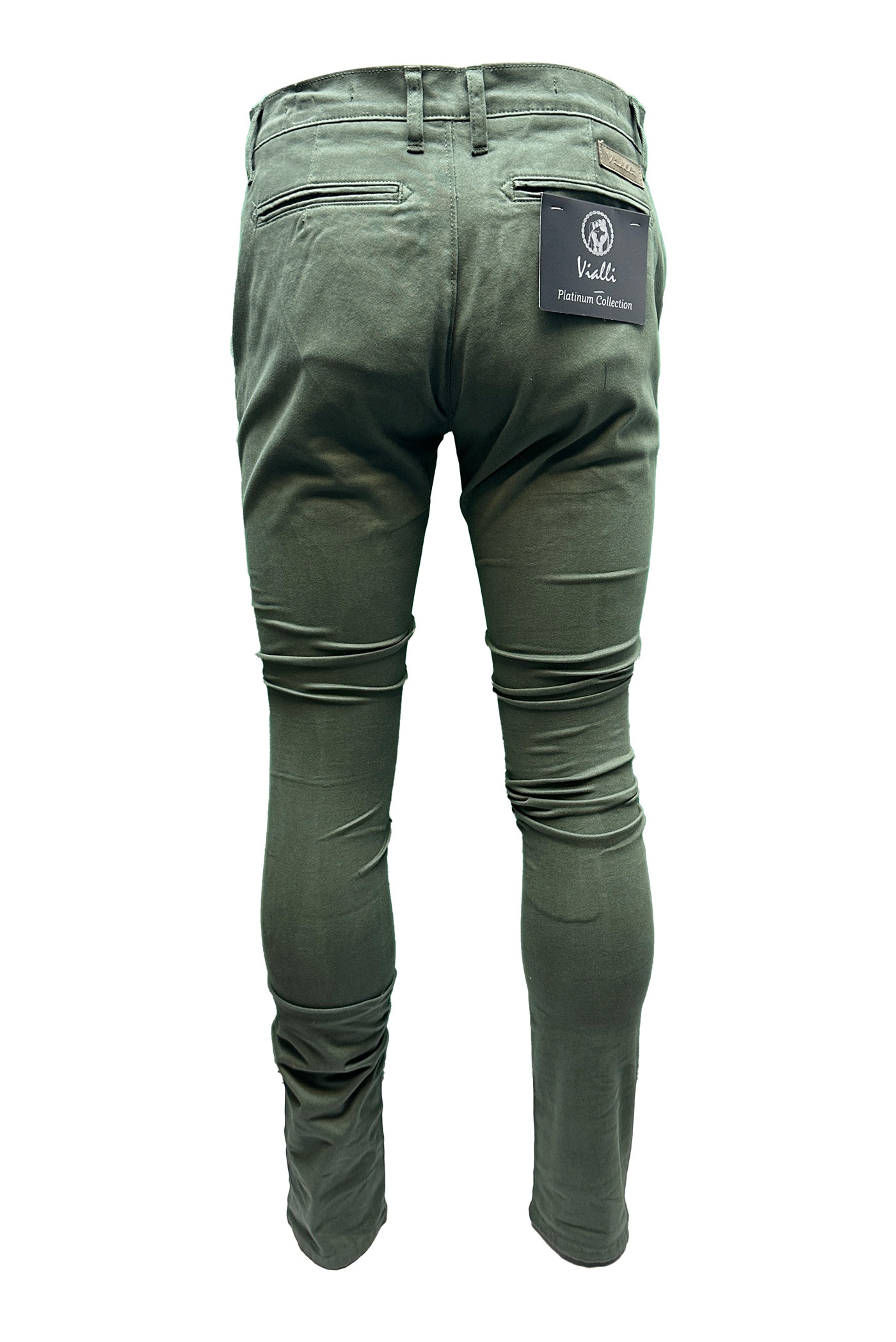 Vialli Men's Steamo Olive Chino Pants: Premium Comfort, Style, and Durability
