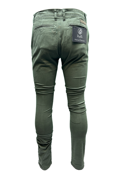 Vialli Men's Steamo Olive Chino Pants: Premium Comfort, Style, and Durability