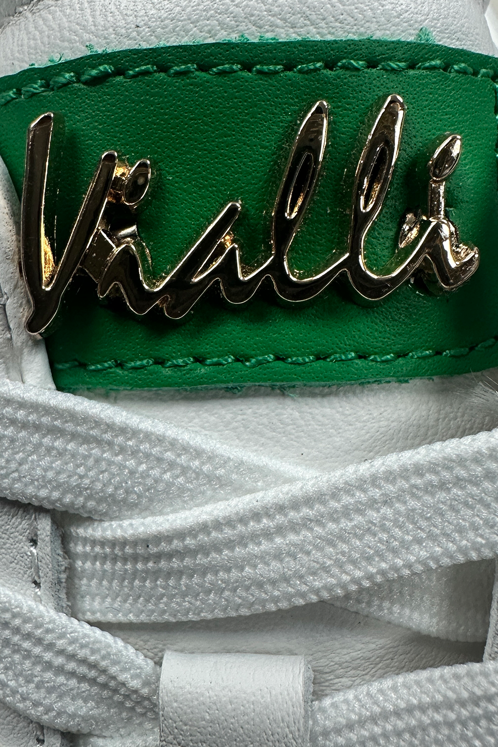Vialli Socrato Low-Cut White Sneaker with Italian Flag and Teddy Icon