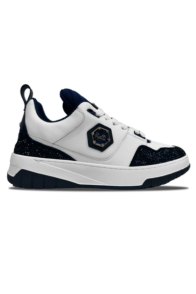 Vialli Bosetti Low-Cut Sneaker with Diamanté Studded Beadwork and '94' Detail