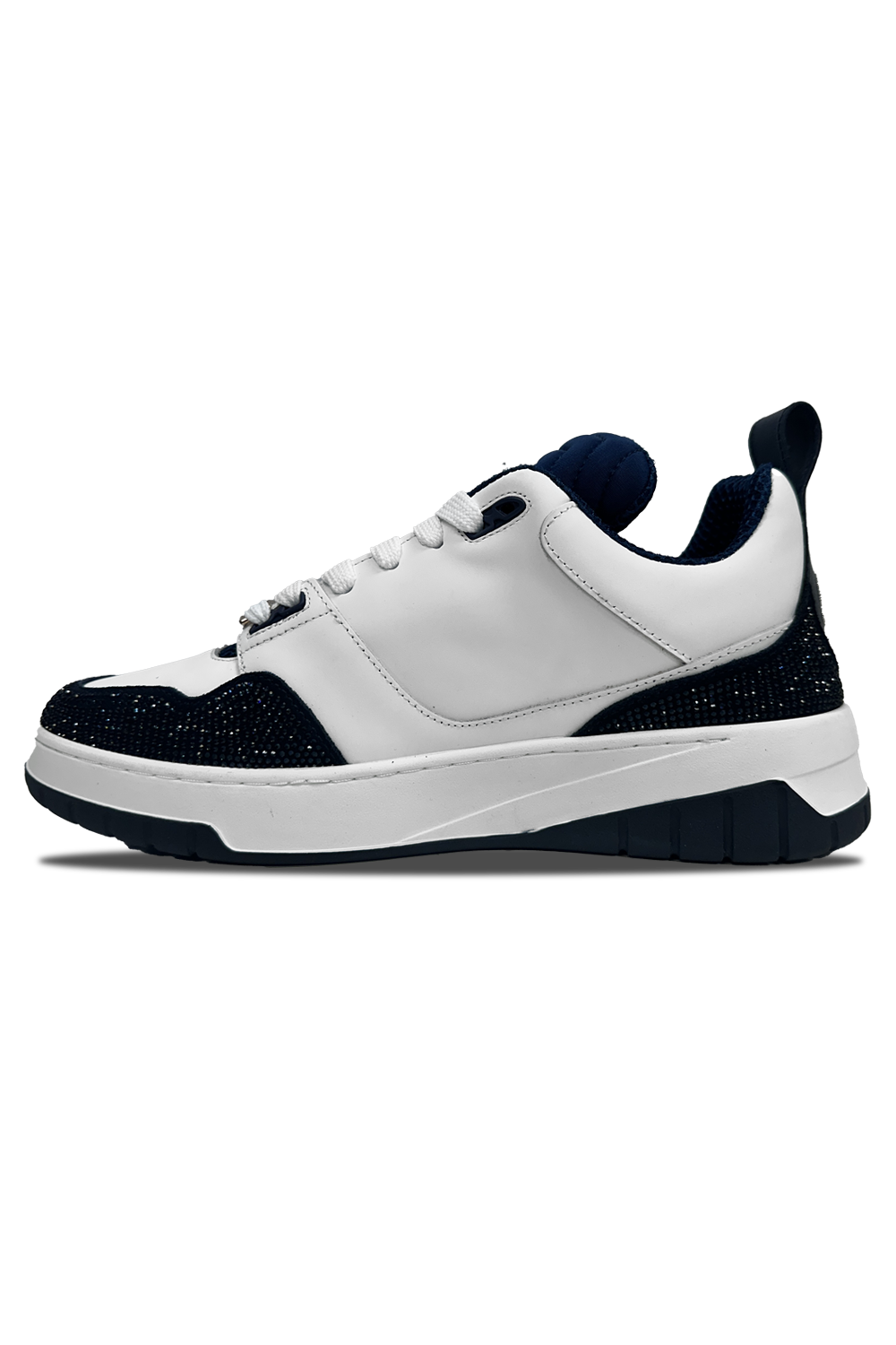 Vialli Bosetti Low-Cut Sneaker with Diamanté Studded Beadwork and '94' Detail