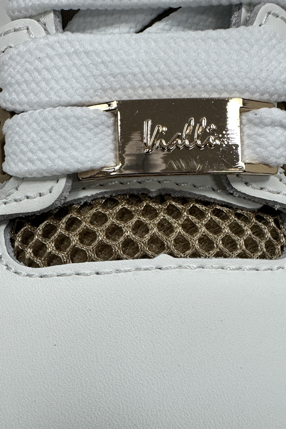 Vialli Bosetti Low-Cut Sneaker with Diamanté Studs and Hexagonal Logo
