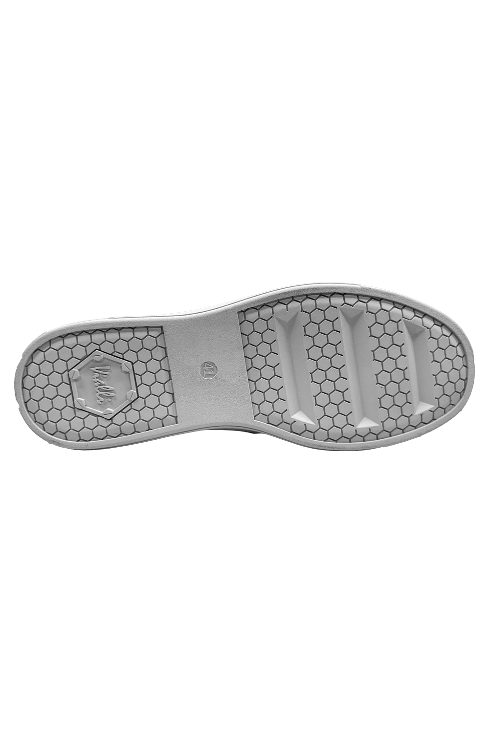 Vialli Sylla Classic White Low-Cut Lace-Up Sneakers with Hexagonal Grip Soles
