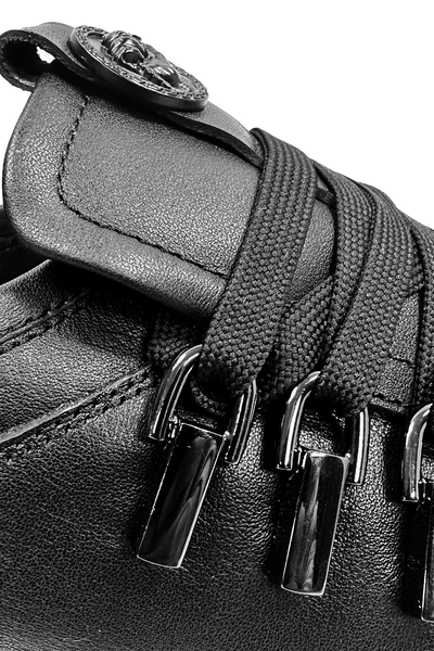 Vialli Egony Black Fashion Sneaker: Effortless Style, Secure Fit, Unique Details
