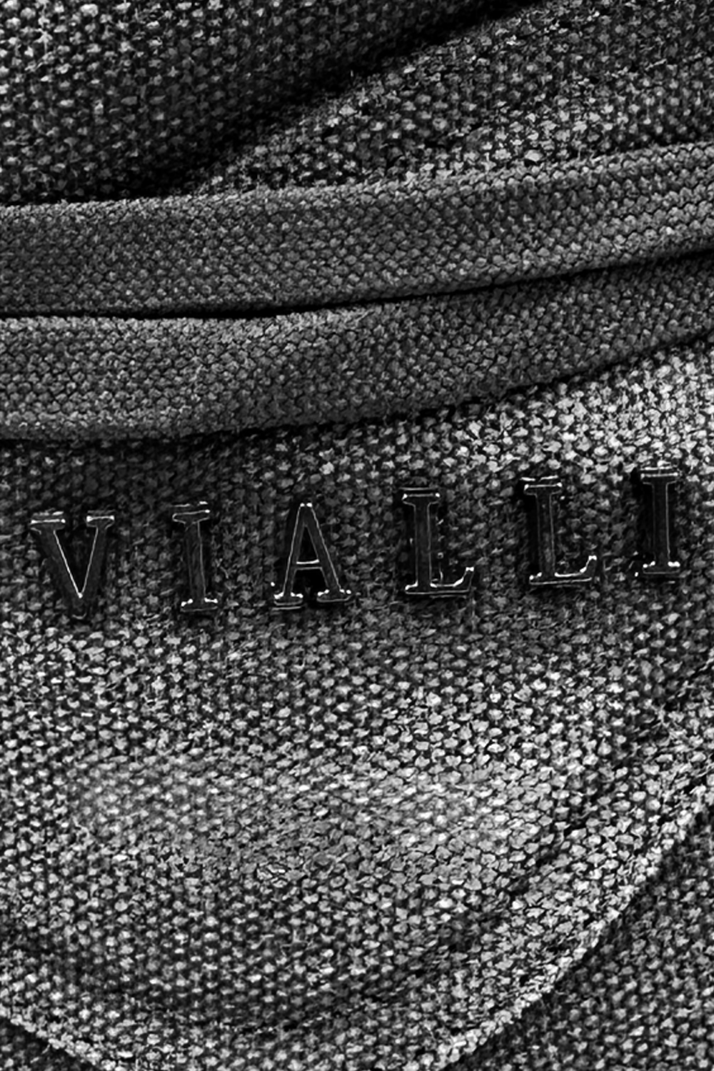 Vialli Mezzo Hi-Boot: Stylish Black Lace-Up Denim Boots with Side Zipper