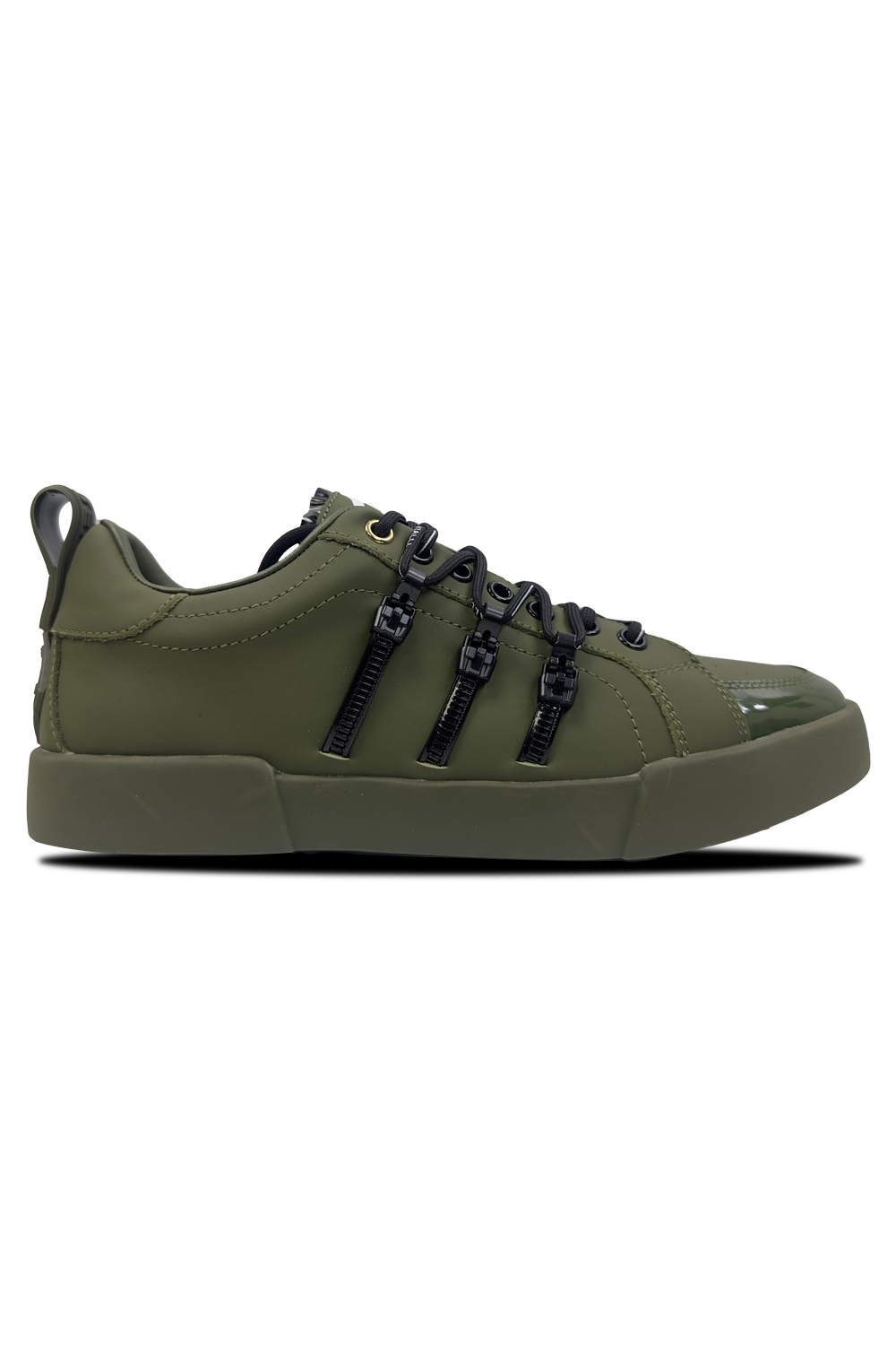 Vialli Romeo Sneaker: Olive Green, Low-Cut, Lace-Up, Stylish, Comfortable Fit