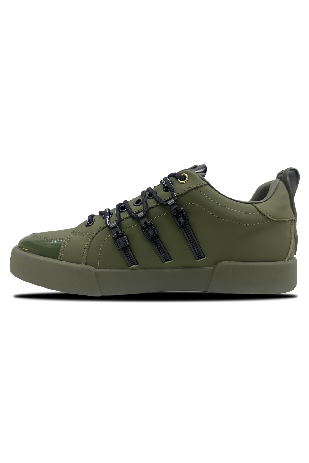 Vialli Romeo Sneaker: Olive Green, Low-Cut, Lace-Up, Stylish, Comfortable Fit