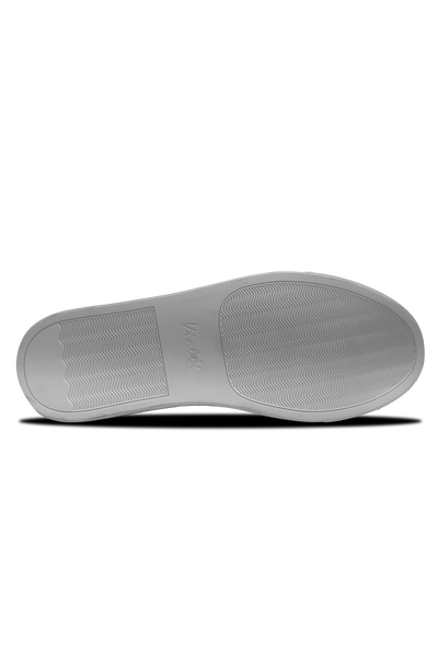 Vialli Leonardo Mid Boot: Stylish White Footwear with Unique Newspaper Print