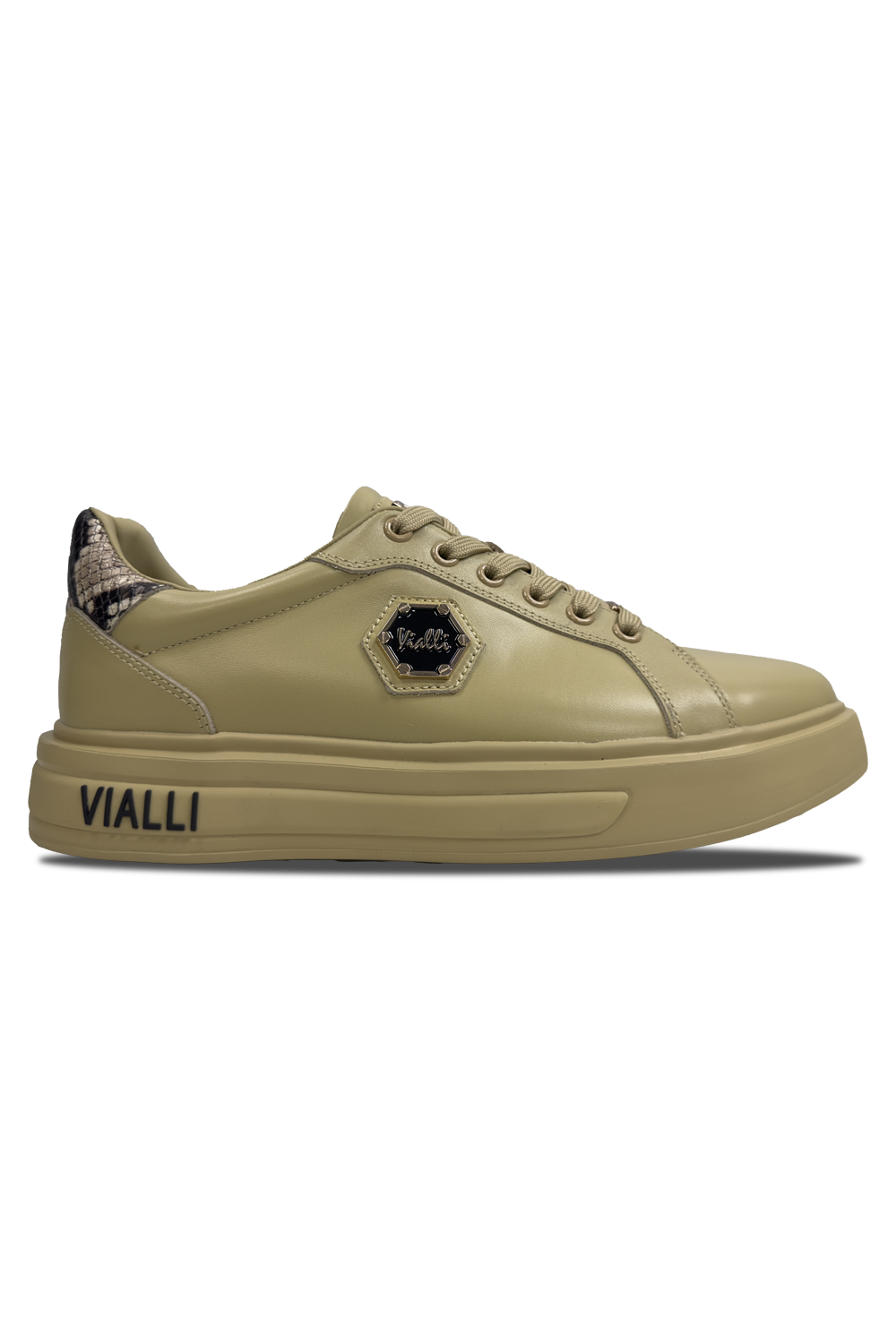 Vialli Cremona Cream Lace-Up Sneakers: Stylish, Comfortable, and Durable Footwear