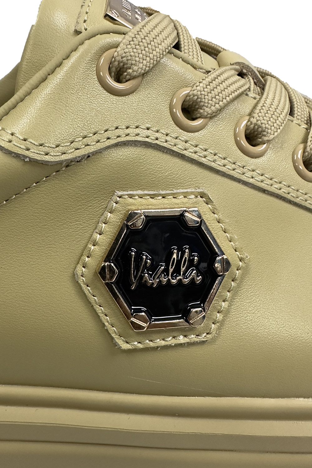 Vialli Cremona Cream Lace-Up Sneakers: Stylish, Comfortable, and Durable Footwear