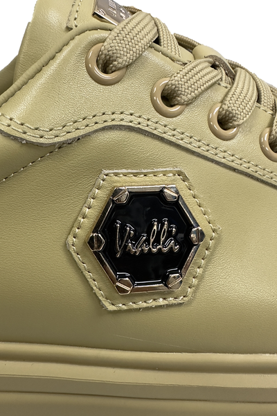 Vialli Cremona Cream Lace-Up Sneakers: Stylish, Comfortable, and Durable Footwear