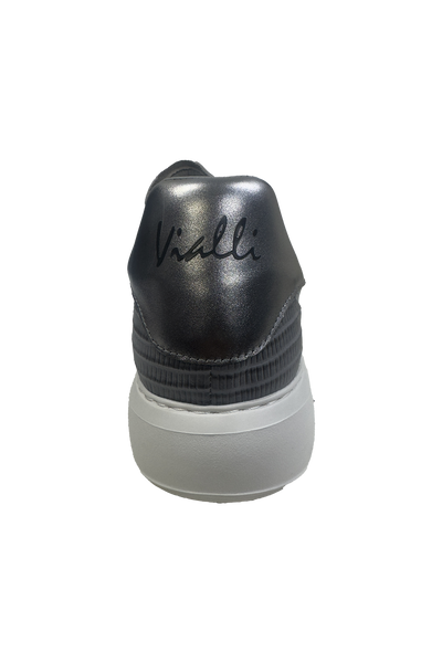 Vialli Rufoli Python Grey Sneaker: Stylish Lace-Up Design with Hexagonal Logo