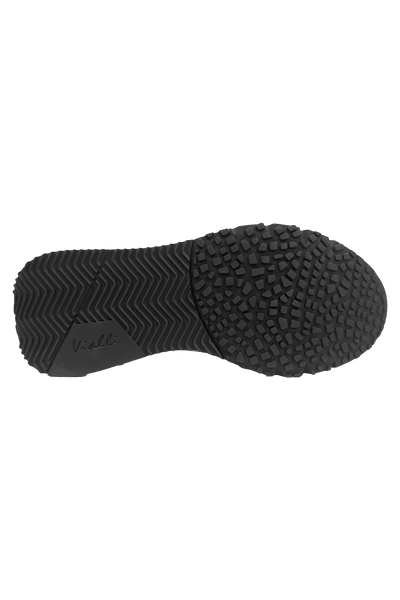 Vialli Orsi Black Winter Sneaker with Secure Velcro Strap & Silver Detail