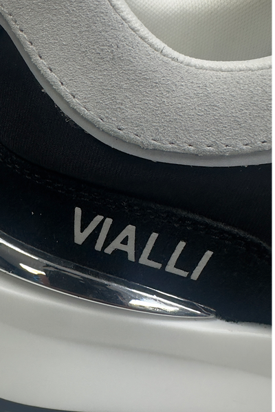 Vialli Orsi Black Winter Sneaker with Secure Velcro Strap & Silver Detail